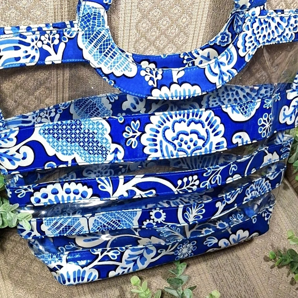 Vera Bradley Blue Lagoon Clear Tote